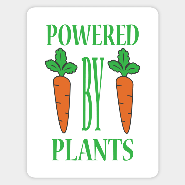 Powered By Plants Carrots Version Sticker by JevLavigne